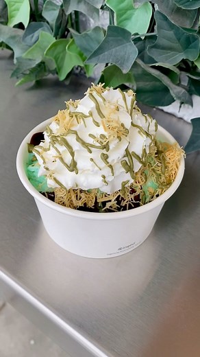 **Limited amount of sundaes left! ** Dubai Chocolate Sundae 😍. *Pistachio hard scoop, hot fudge, toasted Kataifi, whipped cream, pistachio cream, topped with a little more toasted Kataifi. Tues-Saturday 11-8:00. Sunday 11-7:00. Walk up windows always open. Uber Eats 11:00-7:00pm. Door Dash (food & milkshakes) 11:00-7:30pm. OPEN ALL YEAR ROUND. Matt & Mo’s at Doug’s Delight. 24110 John R. Road Hazel Park, MI 48030. #mattandmos #mattandmositalianbeef #dougsdelight #hazelpark #italianbeef #sandwic