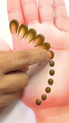 Beautiful easy mehndi design with finger tip #mehndi #design #easy #henna | Mehndi World