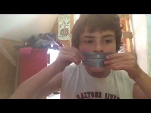 Putting duck tape on my mouth 😫😫😫😫😫😫