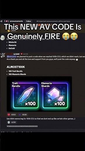 This NEW AV CODE Is Genuinely FIRE 🔥 | Anime Vanguards #animevanguards #animeadventures #roblox