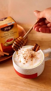 Cozy up with this comforting Honey Golden Milk Latte to warm your body and soul on cool autumn days! Made with our Honey Chai Turmeric Vitality tea, this Honey Golden Milk Latte combines delicious warming spices like Cinnamon, Cardamom, Ginger, and Clove with wellness-supporting Turmeric – perfect for supporting your well-being as we move into the fall and winter seasons. Visit the Yogi Tea Talk Blog for the recipe: https://bit.ly/48KbrDu #Latte #GoldenMilk #Turmeric | Yogi