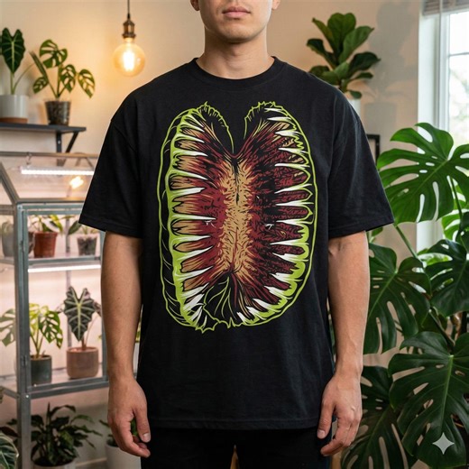 Venus Flytrap Shirt, Carnivorous Plant Tee, Plant Lover Gift, Plant Shirt, Gardening Shirt, Botanical Tshirt, Cottagecore Shirt - Etsy