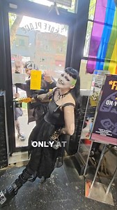 Marie defending The Alley Store from Alien AI creations of humans. She saved The Alley and kicked ass, Thanks Marie. Celebrating our 49th year ,COME VISIT US ANY DAY OF THE WEEK AT 2620 W FLETCHER OR SHOP WWW.THEALLEY.COM IF YOU FREAKING DARE • #bestcustomers #customerexperience #smallbusiness #chicagolegend #chicagohistory #localartist #localbusiness #supportlocalbusiness #avondale #logansquare #chicagoband #smartbar #CHICAGOSMALLBUSINESS #choosechicago #chicagofashion #chicagomodels #gothmodel