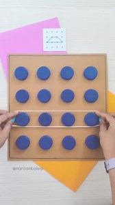// HOMEMADE BOTTLE CAP GEOBOARD // This homemade geoboard is the perfect on-the-go activity to address spatial skills. Upcycle old bottle caps to create a fun and engaging activity for your kids. All you need is cardboard, bottle caps and a rubber band. Repost from Instagram @mansiambaliya For more visual perceptual skill resources see: www.visuallearningforlife.com | Visual Learning for Life