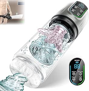 Automatic Male Masturbator Sex Toys for Men - Penis Pump Adult Male Sex Toys with 7 Sucking & Rotating & Licking Modes, LED Display Pocket Pussy Male Stroker, Blowjob Sex Machine Mens Sex Toy Men
