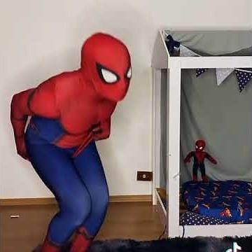 funny spider man he poop