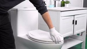 Toilet Seat Elongated,Toilet Seat with Quick-Release And Quick-Attach, Plastic Toilet Seat with Soft Close, Easy Install and Clean - Almond
