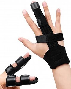 Golbylicc 3PC Trigger Finger Splints Adjustable Hand Splints for Straightening Fingers, Full Hand and Wrist Brace with Finger Support for Arthritis, Broken Finger, Pain Relief, Sprains，Mallet Injury
