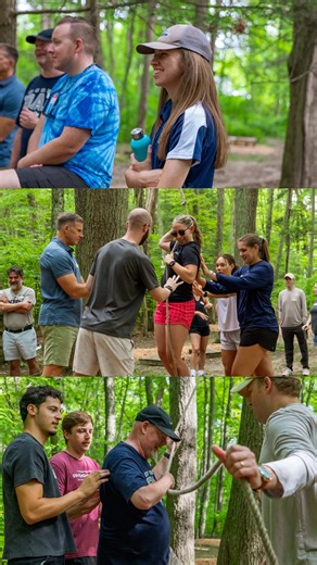 Learning the ropes. 👏 Our new faculty and staff kicked off orientation with team building activities on the low ropes course! #KentSchoolCT #KentIsYourCommunity #GoKent | Kent School