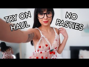 Transparent Try-On Haul with Luna. .. WHOOPS ❤️ MIRROR VIEW