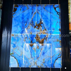 [Hot Item] Home Wall Design Natural Blue Onyx Stone Slab