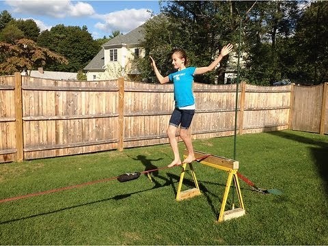 Backyard Slackline Set Up: No Trees or Cement