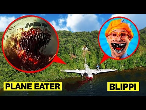 DRONE CATCHES BLIPPI WITH PLANE EATER IN REAL LIFE ON CAMERA!