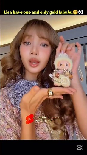 Lisa 24 karat labubu👀😁 #blackpink #lisa #jennie #jisoo #rosé #trending #fypシ゚viral #unfrezzmyaccount