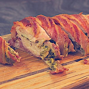 Bacon Wrapper Pesto Chicken | Twisted