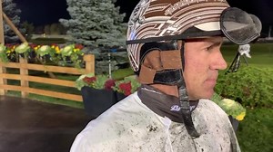Winning driver Brian Sears after his win with WINNDEVIE. | HarnessRacing.com