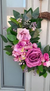Spring Flower Wreath: Roses, Hydrangea, Eucalyptus Front Door Decor - Etsy Canada