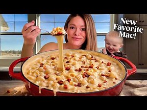 MAC AND CHEESE ✨ White Cheddar Pancetta Stove Top Recipe ✨ Creamy and Cheesy — New Favorite!