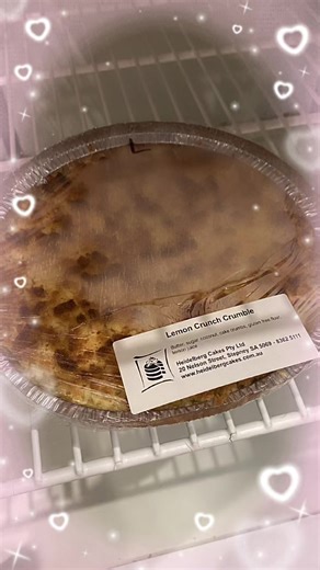 In stock this weekend: Lemon Crunch Pudding - with housemade lemon curd and coconut - delicious warmed up on a cold night! Available in store until sold out $25 | Heidelberg Cakes | Facebook