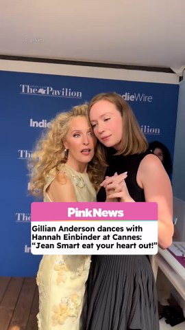 Gillian Anderson & Hannah Einbinder dance, tease Jean Smart for trans sapphic film