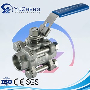 [Hot Item] 3PC Stainless Steel Ball Valve 1000wog Valve Socket Weld Ends Full Bore