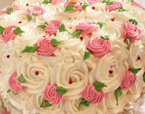 439K views · 10K reactions | Pink & White Rosette Cake Decoration  Home Tutorial ❤️ Just for cake lovers | HAFSI | Facebook