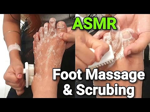ASMR Foot massage with pedicure & Scrubbing |foot reflexology | cleansing | skin care