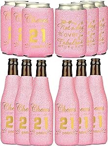 MEANT2TOBE 21st Birthday Gifts for Women, 21st birthday Gifts, 21st Birthday Can Coolers, 21st Birthday Decorations for Women, 21st Birthday Party Supplies, 21st Birthday Party Favors