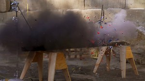 Not a plate left in sight. | The Slow Mo Guys