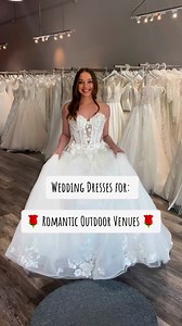 Wedding dresses perfect for romantic outdoor wedding venues! 殺⁠ ⁠...