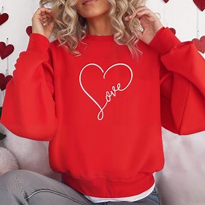 Heart Love Sweatshirt – Minimal Love Line Art Unisex Crewneck, Valentine’s Day Gift - Etsy