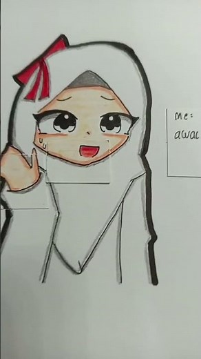 ya begitu lah 😗 jadi hobi , siapa disini yang hobi gambar juga 😋