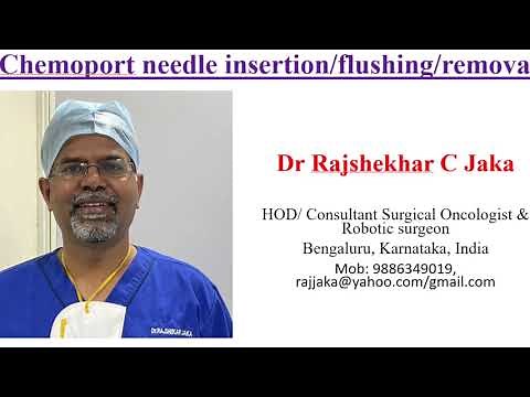 Chemoport needle insertion/Flushing/needle removal