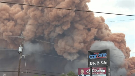 Residents told to evacuate or shelter in place due to a chemical plant fire east of Atlanta