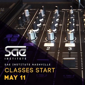Classes start May 11th and it’s not too late to enroll! Take the first step into your career in the Audio and Entertainment Business today. Don't miss your chance, click the link to get started: http://bit.ly/NASH_TOUR | SAE Institute USA
