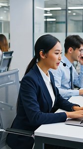 Customer Service Agent Working in an Office | Premium Stock Video Footage