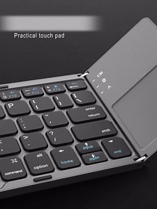 2024 Foldable Bluetooth Keyboard - Portable Keyboard, Foldable Bluetooth Wireless Keyboard with Numeric Keypad,Full-Size Travel Keyboard for Windows iOS Android Tablet Smartphone Laptop PC.