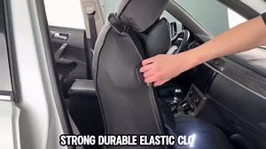 Front Set for Cadillac Escalade Seat Covers 2001-2026, Waterproof Nappa Leather Car Seat Protector, Anti-Slip & Comfortable Car seat Cover (Black & Red)