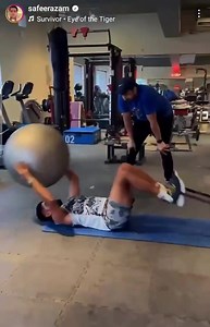 Safeer Azam's latest Instagram video features Babar Azam's gym workout 😍.. #CricketRoom #CricketNation #SAvPAK #BabarAzam | Cricket Room
