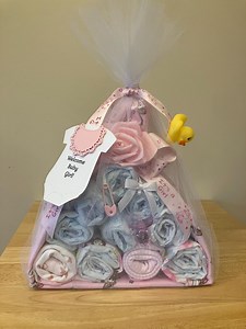 Baby Girl Diaper Stack Gift - Etsy