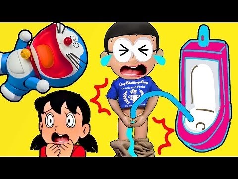 ドラえもんアニメ❤️ジャイアンと牛乳対決でおしっこ漏らしちゃった！のび太 フィギュア おもちゃ animation Doraemon
