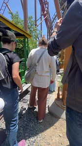 Getting escorted off the Snoopy train after an unscheduled stop. GSAs handled it beautifully 👍 #knottsberryfarm #campsnoopy | Angela Barela