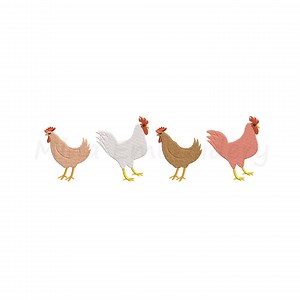 Chickens Embroidery Design, Machine Embroidery Design, 5 Sizes, Instant Download - Etsy