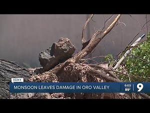 Monsoon storm leaves damage in Oro Valley