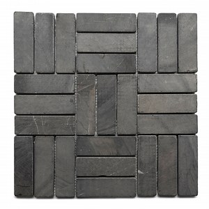 CNK Tile Grey Weave Stone Mosaic Tile Natural Gray Wall Floor Tile Mesh Sheet Shower Backsplash Fireplace and Bathroom Use - 12" X 12" - Etsy