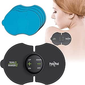 WT-110 Smart Unit Muscle Stimulator, Wireless TENS Pain Relief Therapy, Electric Pulse Device, Portable Electro Pulse Impulse Mini Massager Machine for Lower Back and Neck Pain