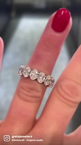 We have the most stunning eternity bands! Available in any size, carat weight, and diamond shape. #finejewelry #jewelrylover #jewelryaddict #18kgold #diamondjewelry | Greis Jewelers