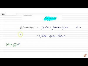 Find the integral `int(a x^2+b x+c)dx`...