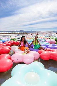 3K views · 119 reactions | Went on an adventure to find the hidden art installation !! #publicpool #art #volg #fun #colorful #models | The StarShon Show | Facebook