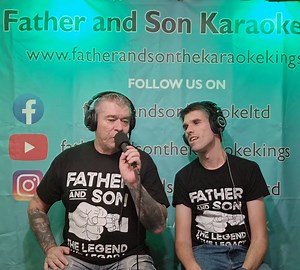 47K views · 2.7K reactions | What a wonderful world. Louis Armstrong xxxx ❤️❤️❤️❤️ | Father and Son Karaoke Ltd Wal and Dion | Facebook